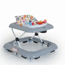 Moni Lauflernhilfe Jungle Fun+ Spielcenter Musik Licht, höhenverstellbar Stopper grau