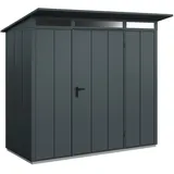 Hörmann Metall-Gerätehaus Berry Modern mit Pultdach Typ 1, 248 x 153 cm,anthrazitgrau,3,8 m2