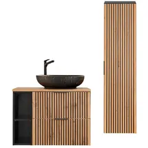 petits-meubles Gaia 2-tlg. Eichenoptik/Schwarz
