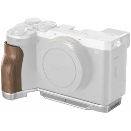 SmallRig L-Shape Mount Plate with Wooden Handle (Griff, Diverses Video Zubehör), Video Zubehör, Braun