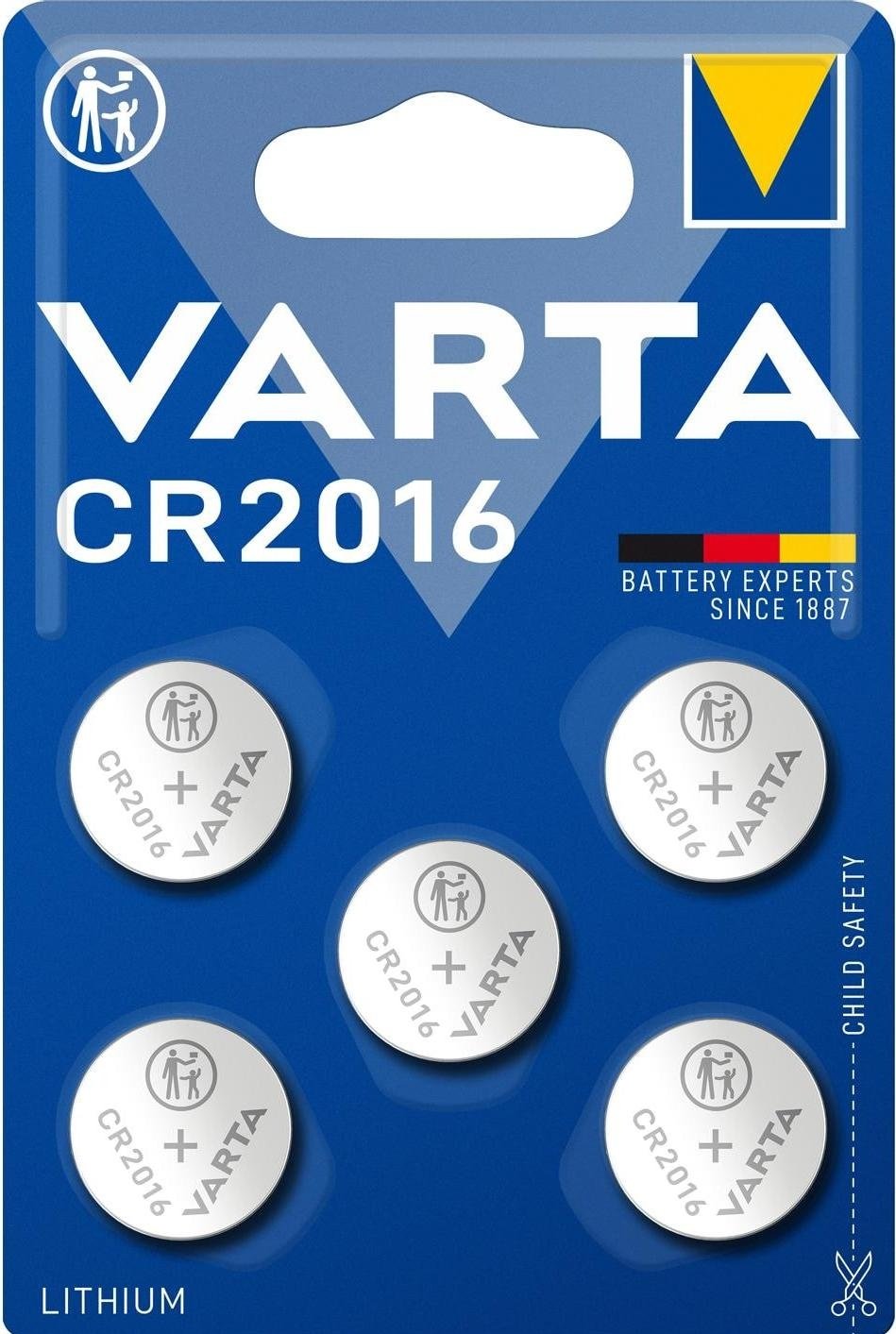 Varta Electronics (5 Stk., CR2016, 90 mAh), Batterien + Akkus