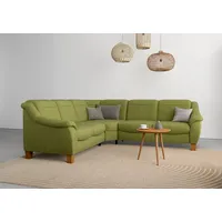 Home affaire Ecksofa Caldera L-Form, Federkern, wahlweise mit Kopfteilverstellung, Bettfunktion, Bettkasten grün