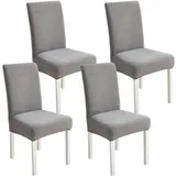 Stuhlhussen, 4er-set Universal-stretch-stuhlhussen, Dick, Dehnbar, Fleckenabweisend, Grau - Crezuo