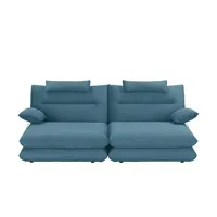 Smart Loungesofa Loungsofa Ellen ¦ türkis/petrol ¦ Maße (cm): B: 251 H: 89 T: 173