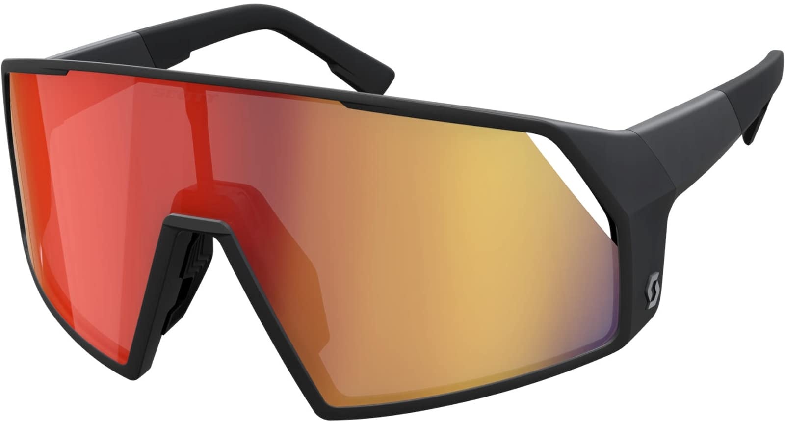 Scott Pro Shield Wechselscheiben Fahrrad Brille schwarz/rot chrome - Einheitsgröße