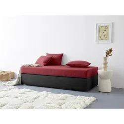 Polsterliege MAINTAL "Diana", rot (rot, schwarz), B:93cm L:203cm, Komplettbetten