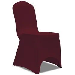 vidaXL 50 x Stuhlhusse Stretchhusse Bordeaux