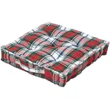 Homescapes MacDuff Bodenkissen 50 x 50 cm Rot