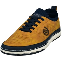 BUGATTI Slip-On Sneaker Slipper, Freizeitschuh mit aufgesetzter, elastischer Zierschnürung Gr. 43, ockerfarben, , 59696124-43
