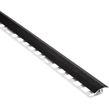 Alfer Übergangs-Profil 1 m, 25 x 7 mm Alu eloxiert gebürstet schwarz