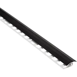 Alfer Übergangs-Profil 1 m, 25 x 7 mm Alu eloxiert gebürstet schwarz