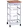 Zeller Küchenrollwagen MDF mit Bambusdekor-Top 37 cm x 37 cm x 76,5 cm Weiß