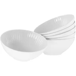 Müslischale CREATABLE "Valencia, Mehrzweckschale 6-tlg", weiß, Ø:17cm, Porzellan, Schüsseln, Elegant, Boho Chic