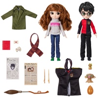 Wizarding World 6067350 Spin Master, 20,3cm große Harry Potter-und Hermine Granger-Puppen und Zubehörteile, Geschenkset mit über 20 Teilen, Spielzeug für Kinder, Mehrfarbig