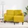 vidaXL 2-Sitzer-Sofa mit Chaiselongue L-Form Gelb 125 cm Samt