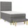 vidaXL Boxspringbett 100 x 200 cm Dunkelgrau