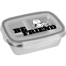 Gedalabels Brotdose Peanuts Be a Friend 850ml Edelstahl | Brotbox | Lunchbox | Snoopy | luftdicht | lebensmittelecht