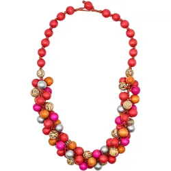 Kette mit Anhänger "Manila", Damen, Gr. one size, Holz, rot, COLLEZIONE ALESSANDRO, Basic, Halsketten, Holzperlen in verschiedenen Farben