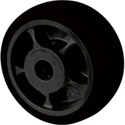 BS Rollen thermopl. Gummirad 80mm schwarz, Kunstst., RL