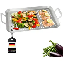 bremermann Grillplatte 43 x 25 cm Edelstahl Silber/Weiß