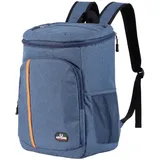 ARATERVIO 28L Kühlrucksack Thermorucksack Isoliert, Picknickrucksack mit Auslaufsicherem PEVA-Innenfutter, Kühltasche Rucksack Wasserdicht, Cooler Backpack mit Mehreren Fächern (Dunkelblau)