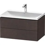 Duravit Möbelset c-shaped Set wandhängend wandhängend „L-Cube“ 80 × Eiche dunkel gebürstet