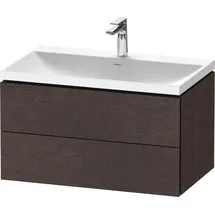 Duravit Möbelset c-shaped Set wandhängend wandhängend „L-Cube“ 80 × Eiche dunkel gebürstet