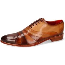 Melvin & Hamilton Toni 43 Leder-Oxford Schuhe für Herren Schnürschuh Flache Absätze, Echtes Leder braun 43 EU