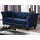 s-style möbel CHESTERFIELD-SOFA 3-Sitzer Fusion Blau Samt