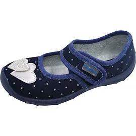Fischer Markenschuh Klett-Hausschuh Blau 30