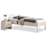 BedBox Massivholzbett Seniorenbett Comfort 1 Buche Massiv, für alle Lattenroste geeignet weiß 90 cm x 220 cm