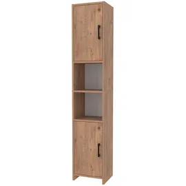 [en.casa] Rautrina Hochschrank 180 x 35 x 30 cm Beige Spanplatte