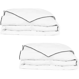vidaXL Winter-Daunendecke 2 Stk. 155x220 cm