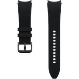 Samsung Hybrid Eco-Leather Band (M/L) für Galaxy Watch6, Uhrenarmband, Original Armband, Lederimitat, Fluorkautschuk, klassischer Stil, sportlich, elegant, angenehmer Sitz, Black