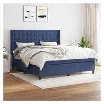vidaXL Boxspringbett 180 x 200 cm Blau