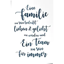 Poster REINDERS "Eine Familie, ein Team", weiß (farbe bild(er): weiß), B:61cm H:91,5cm, Papier, Bilder