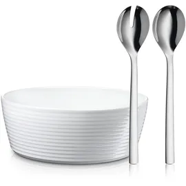 WMF Nuova Salat-Set Silber/Weiß 3-tlg.