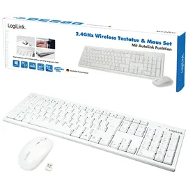 Logilink Funk Tastatur DE Set weiß (ID0104W)