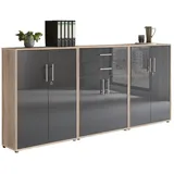 BMG Möbel Aktenschrank Tabor (Set 15, Büroschrank abschließbar mit Metallgriffen) Made in Germany beige