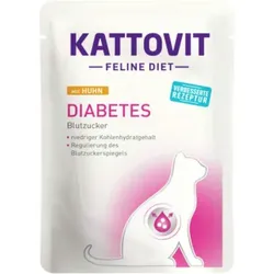 Katzen - Nassfutter KATTOVIT Feline Diet Diabetes Huhn, 85 g