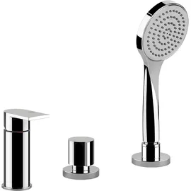 GESSI Emporio Via Manzoni Dreiloch-Wannenrandbatterie Chrom