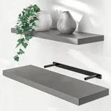 CASARIA Hängeregal 70 cm x 3,8 cm x 23 cm Grau