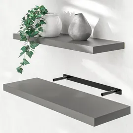 CASARIA Hängeregal 70 cm x 3,8 cm x 23 cm Grau