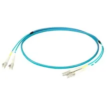 EFB O0312FT.15 Duplex Jumper LC-LC 50/125μ, OM3, LSZH, aqua, Flat Twin 3x5mm, 15m O0312FT15