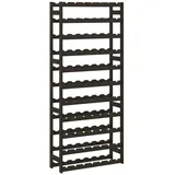 vidaXL Weinregal für 77 Flaschen Schwarz Massivholz Kiefer