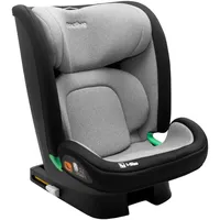 KidsZone Kindersitz 15–36 kg mit Isofix – Kinderautositz Gruppe 2/3, 100–150 cm – Kindersitz ab 4 Jahre i-Size ECE R129 - Grau