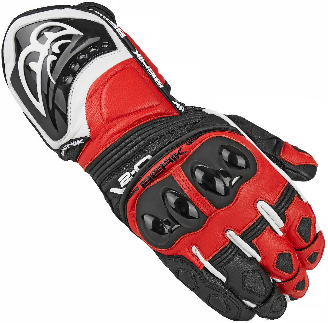 Berik Spa Motorfiets handschoenen, zwart-rood, XS