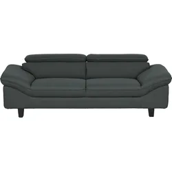 3-Sitzer HOME AFFAIRE "Pilot", schwarz, B:218cm T:108cm, Sofas, Dreisitzer mit Kopfteilverstellung