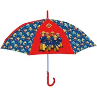p:os 27207 - Stockschirm mit Feuerwehrmann Sam, windfester Regenschirm für Jungen und Mädchen mit manueller Öffnung, Durchmesser ca. 84 cm