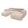 Livora Eckcouch Chenille 2-Sitzer Beige